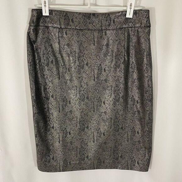Calvin Klein Metallic Animal Print Pencil Skirt - Picture 1 of 7